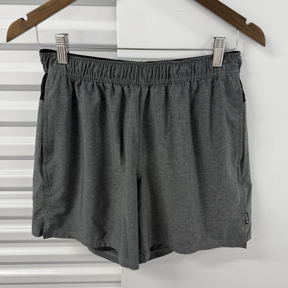 Rogue Fitness Training Shorts Mens Medium‎ Gray CrossFit Athletic Gym Zip Pocket